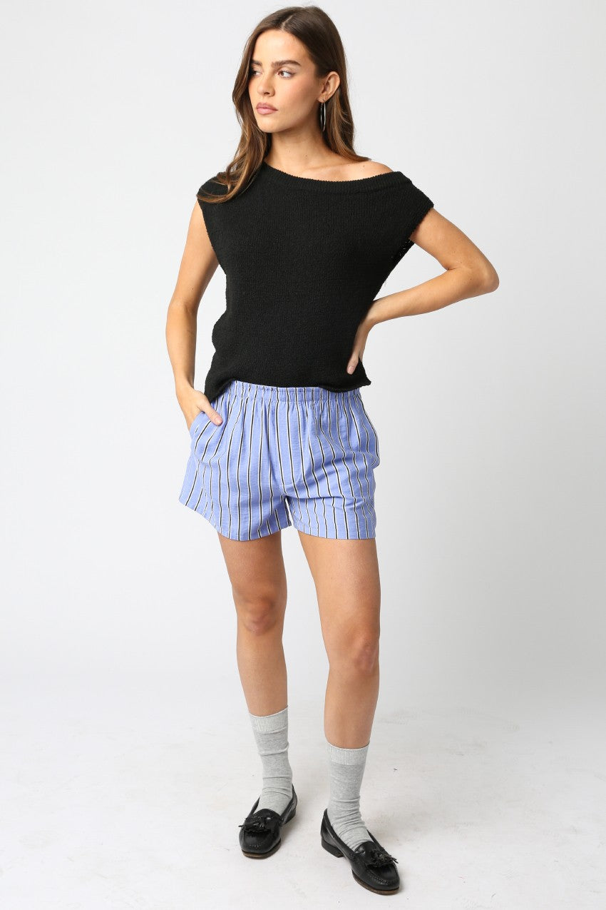 Callie Blue Stripped Boxer Shorts