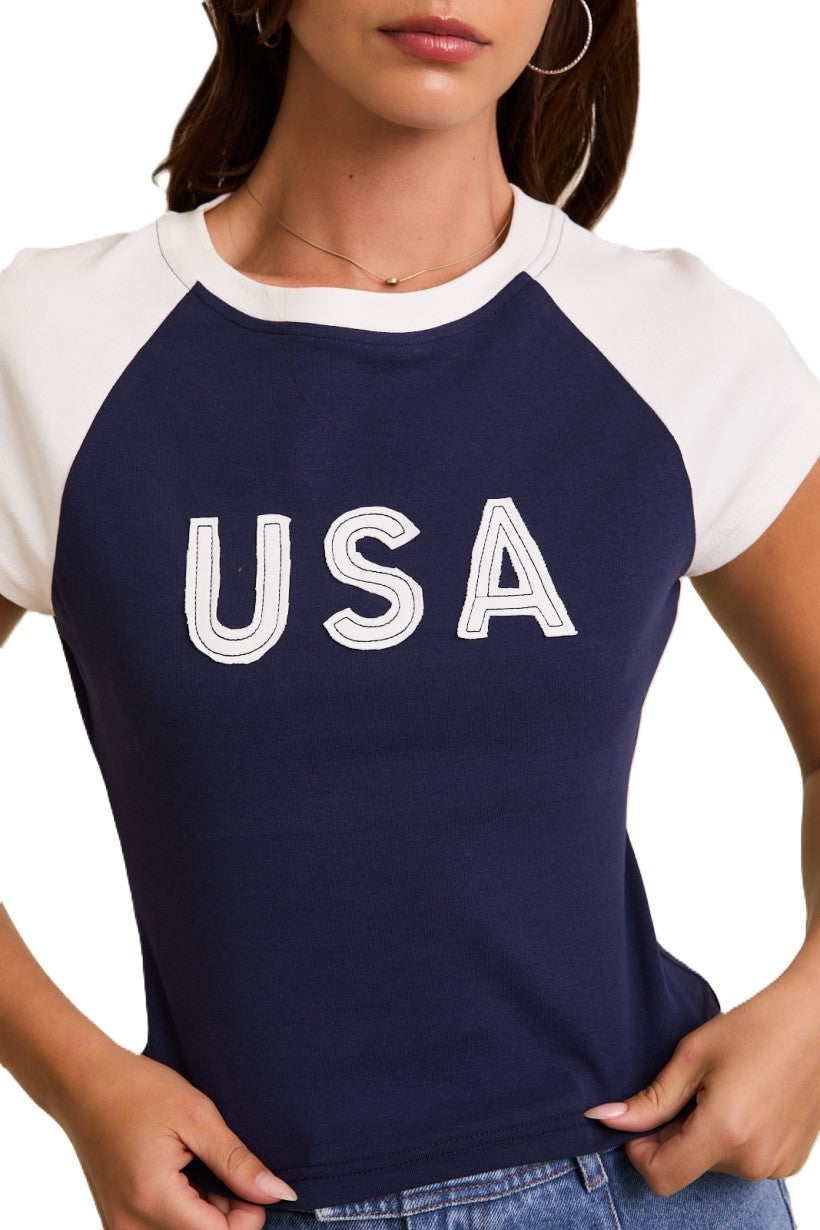 Born In the USA Baby Tee