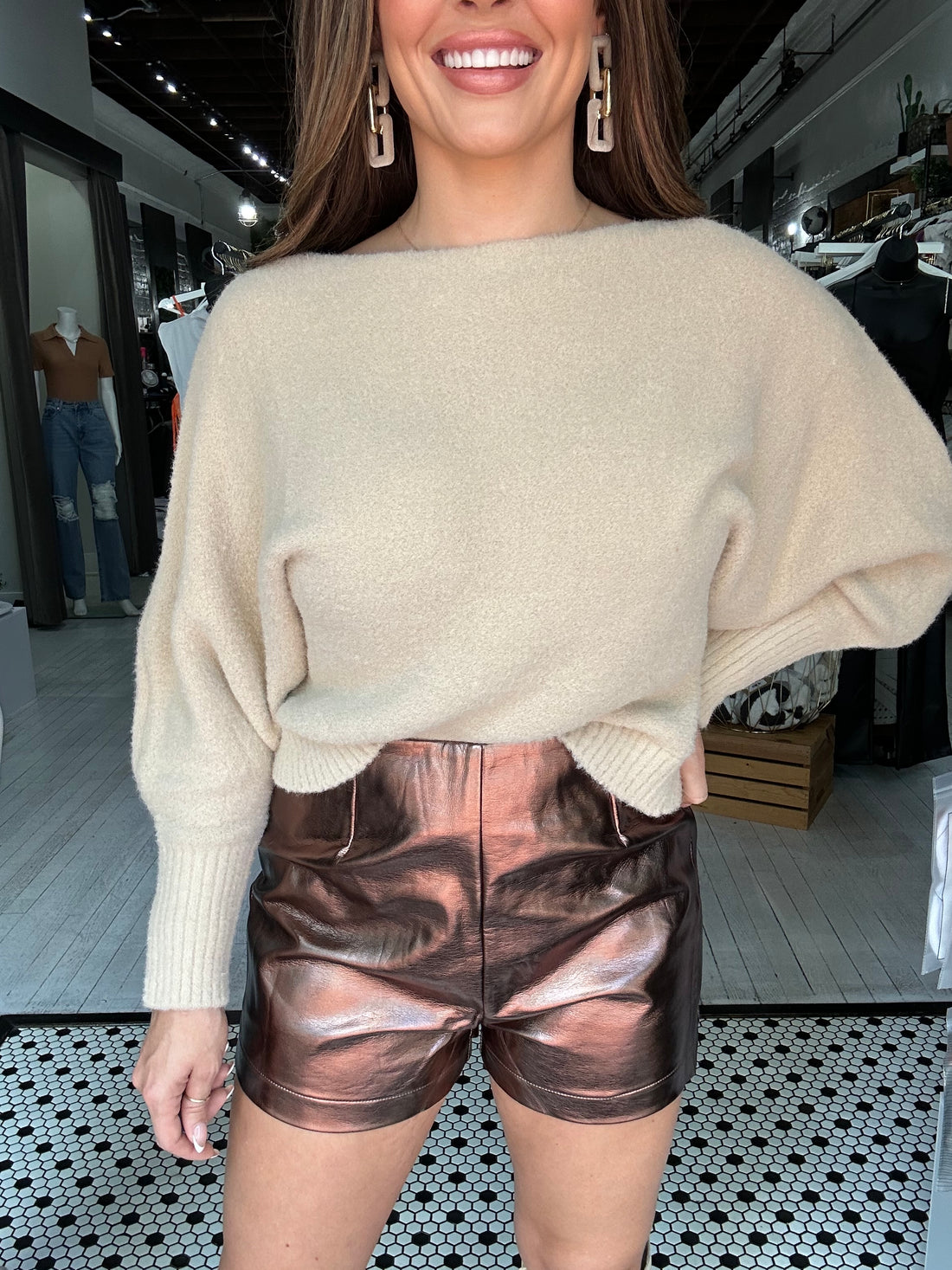 Izabel Metallic Shorts