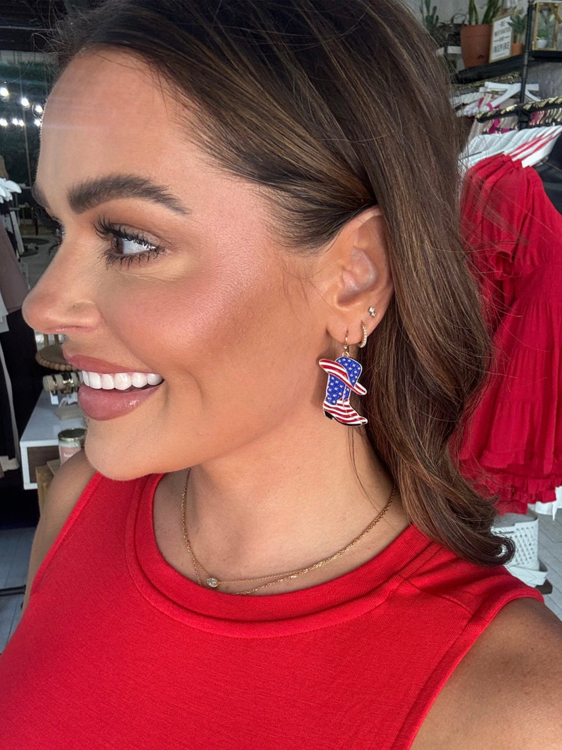 Cowboy Flag Earrings