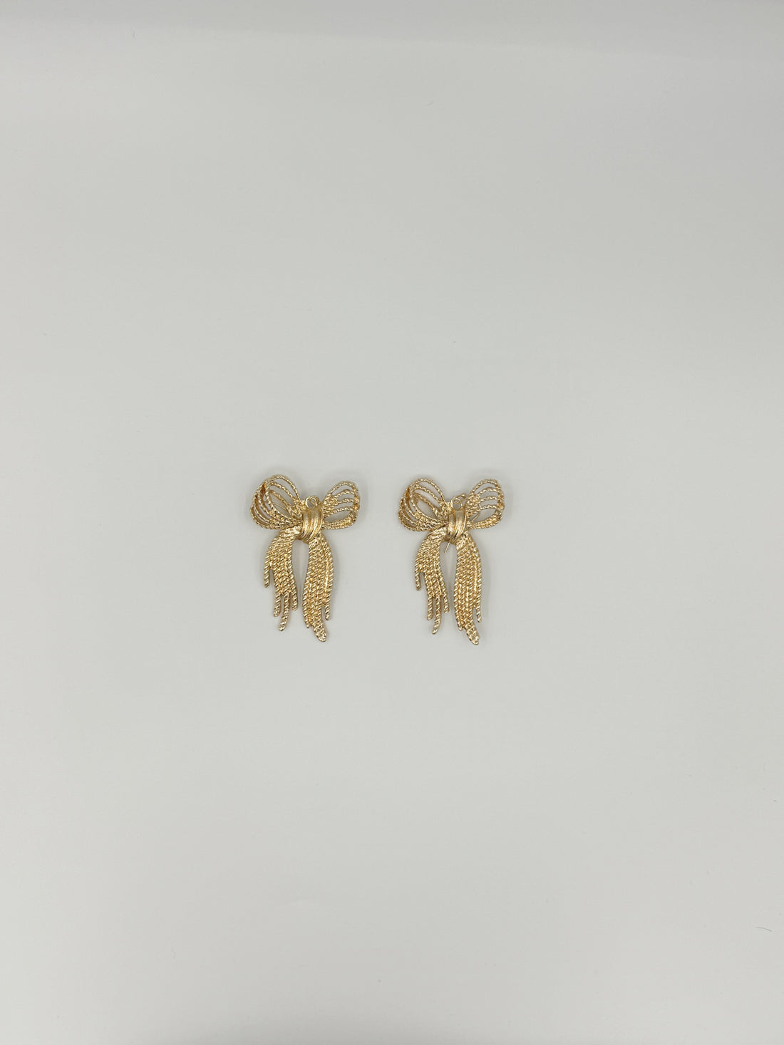 Gold Chunky Bow Earrings