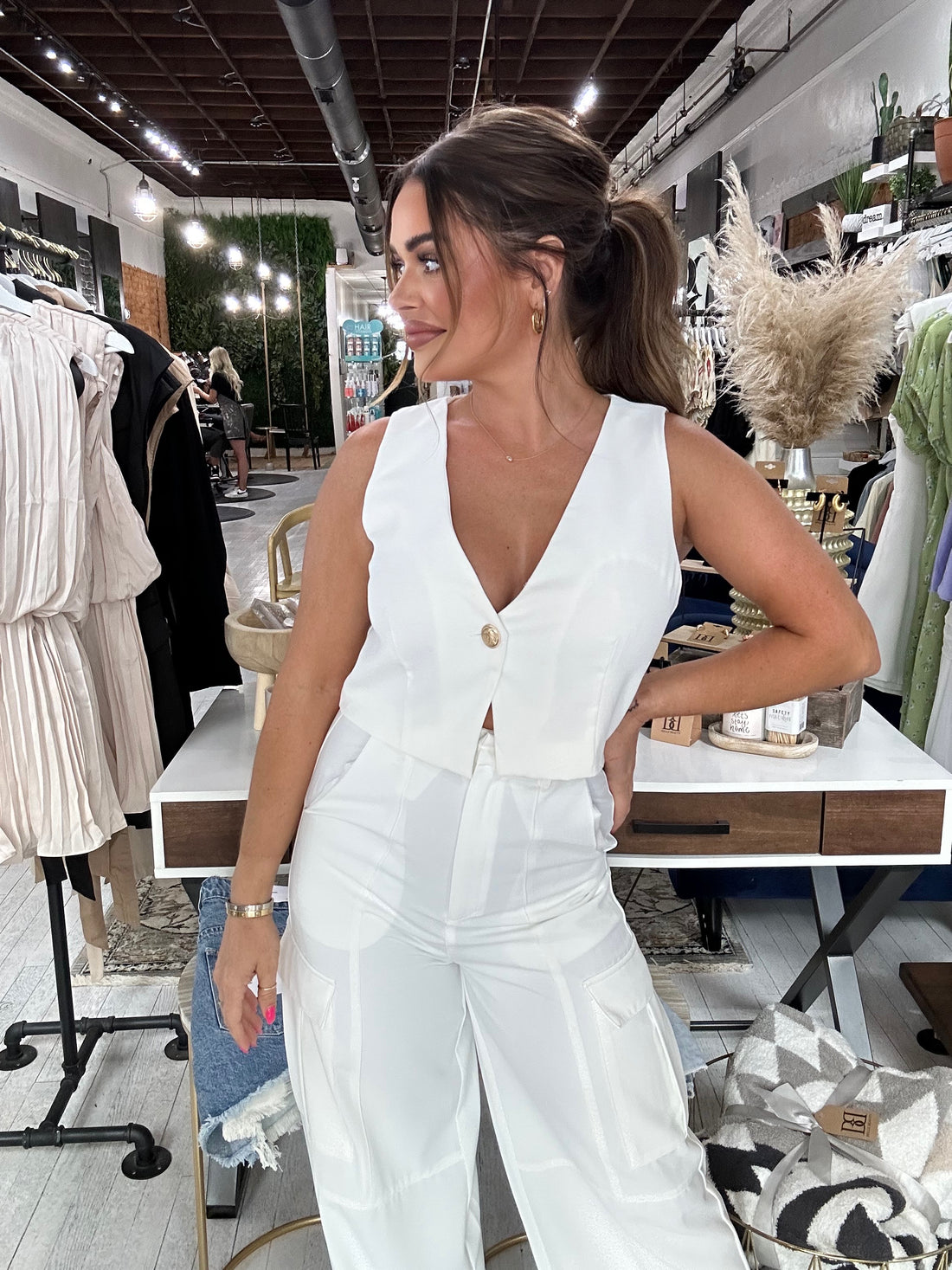 Annie Cargo Wide Leg Pants