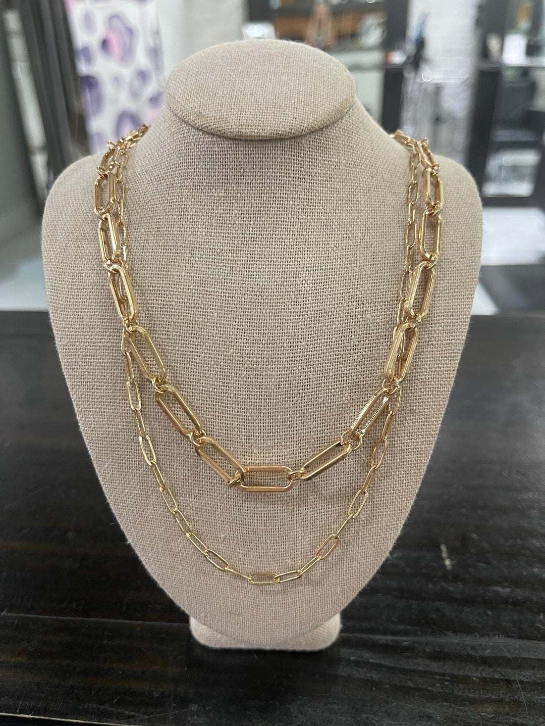 The Biggest Link double chain necklace