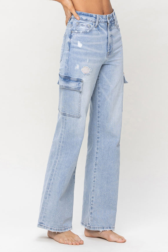 90's Vintage Straight Cargo Jeans