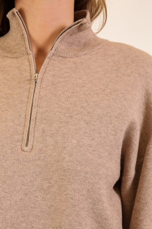 Live In Quarter Zip Sweater