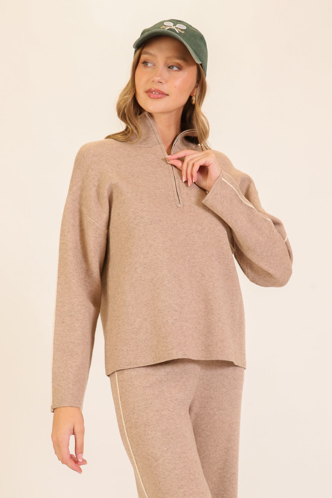 Live In Quarter Zip Sweater