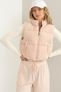 All I Ask Puffer in Dusty Pink