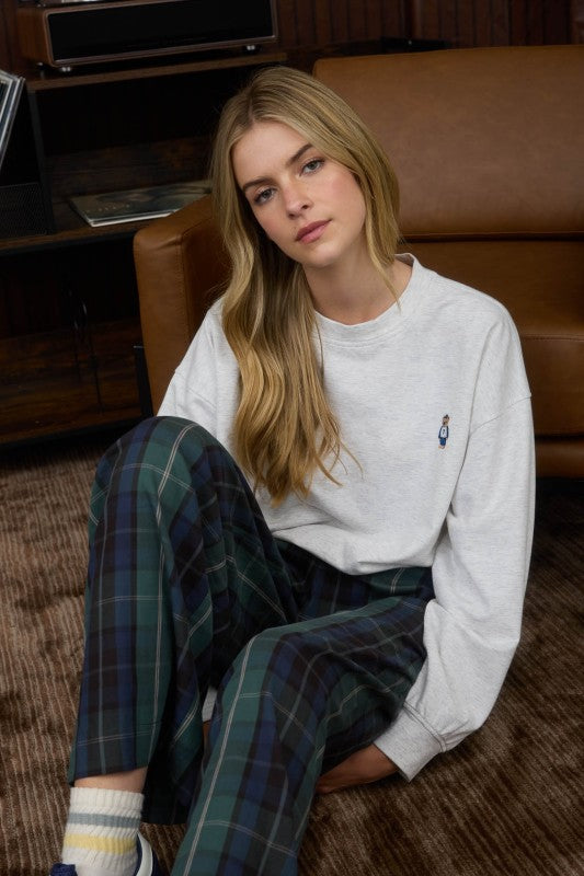 Teddy Embroidery Long Sleeve