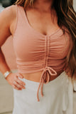 JZ Cropped Tank in Mauve