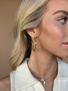 The Gold Beaded Hoops